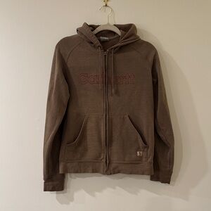 VINTAGE CARHARTT women’s Brown Zip-Up hoodie